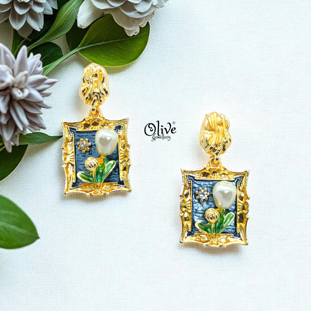 Enamel Earrings-1108