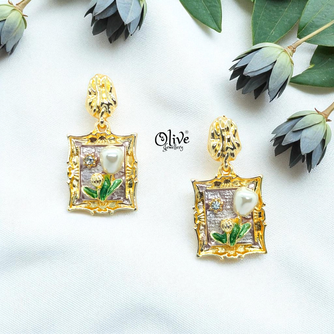 Enamel Earrings-1108