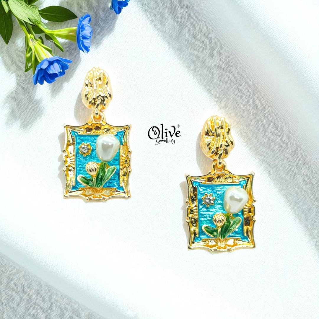 Enamel Earrings-1108