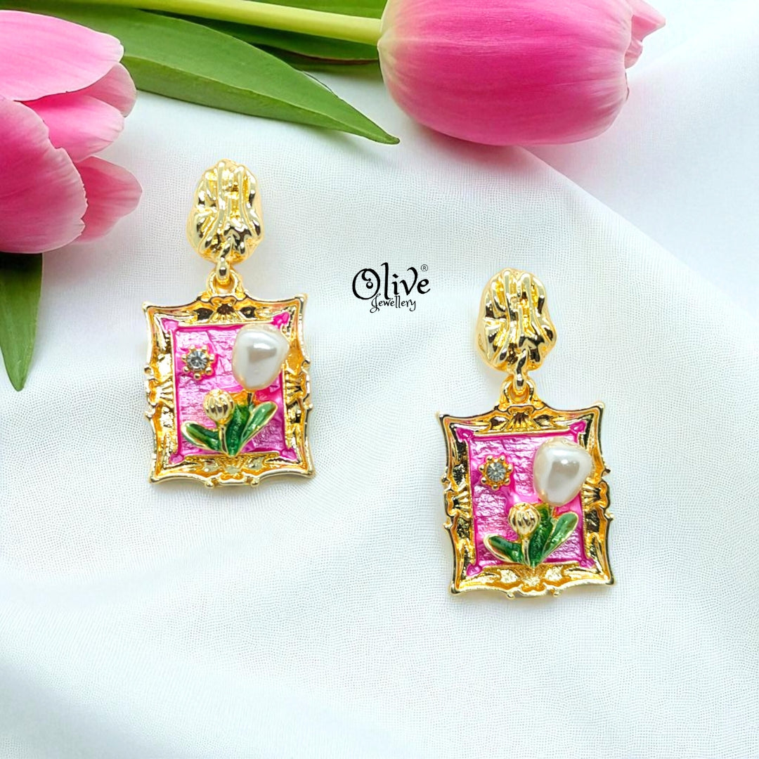 Enamel Earrings-1108