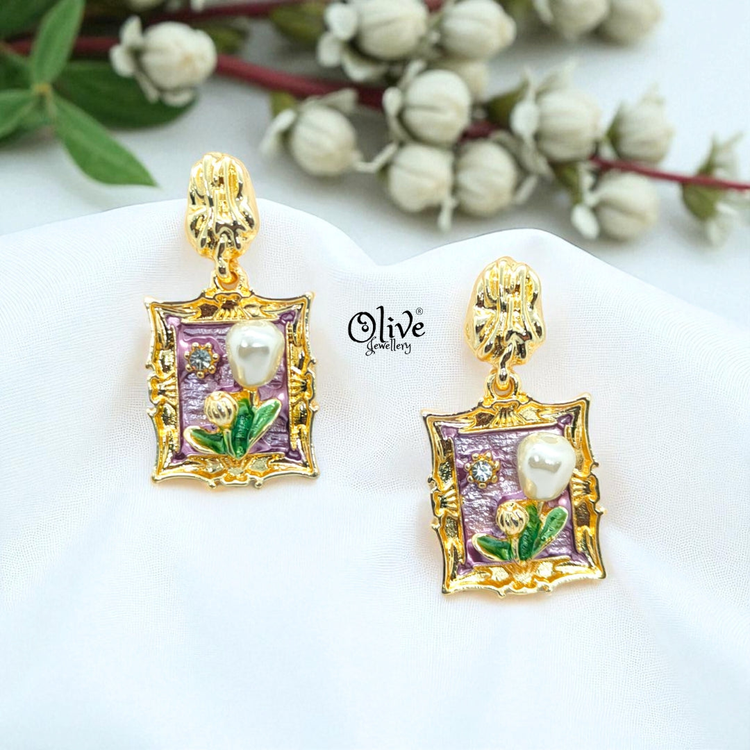 Enamel Earrings-1108