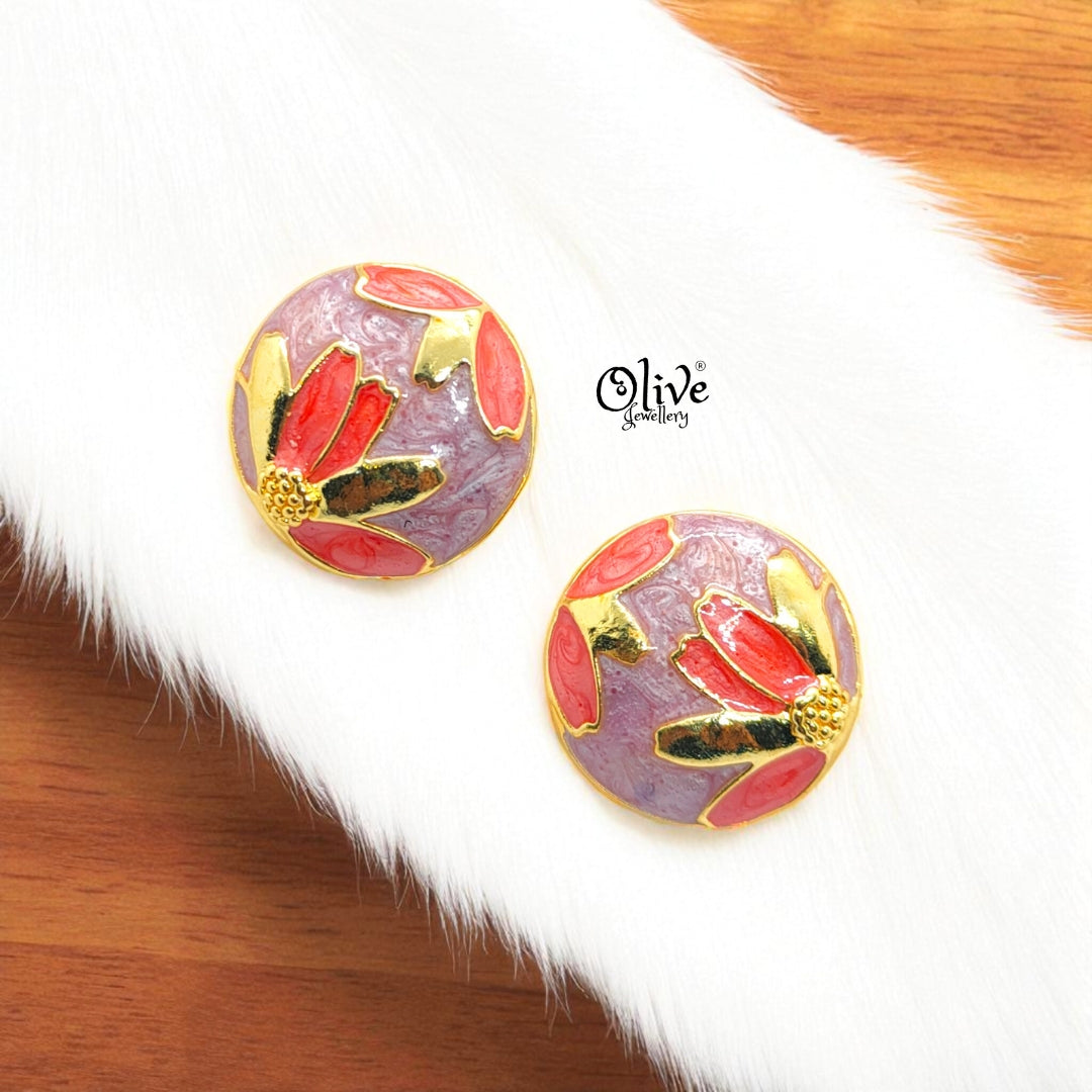 Enamel Earrings-1120
