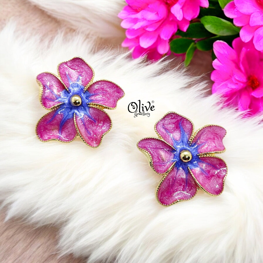 Enamel Earrings - 257