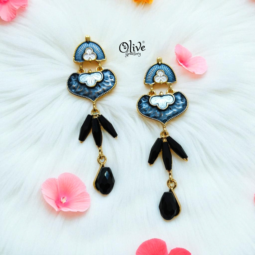 Enamel Earrings - 1203