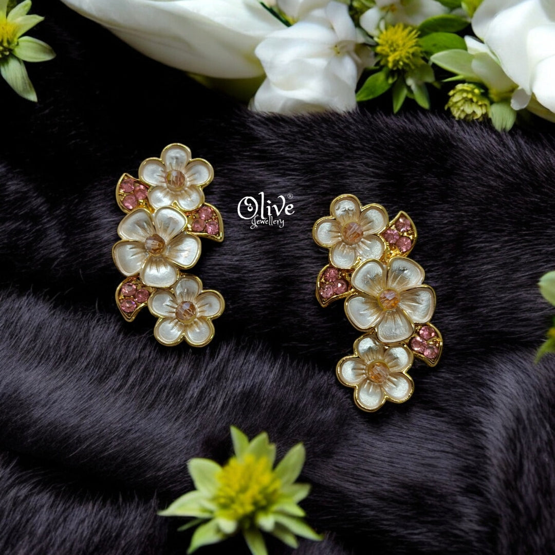 Enamel Earrings - 1215