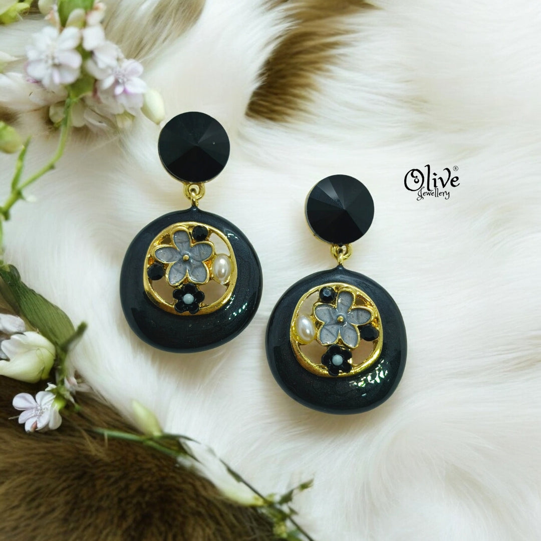 Enamel Earrings -1239