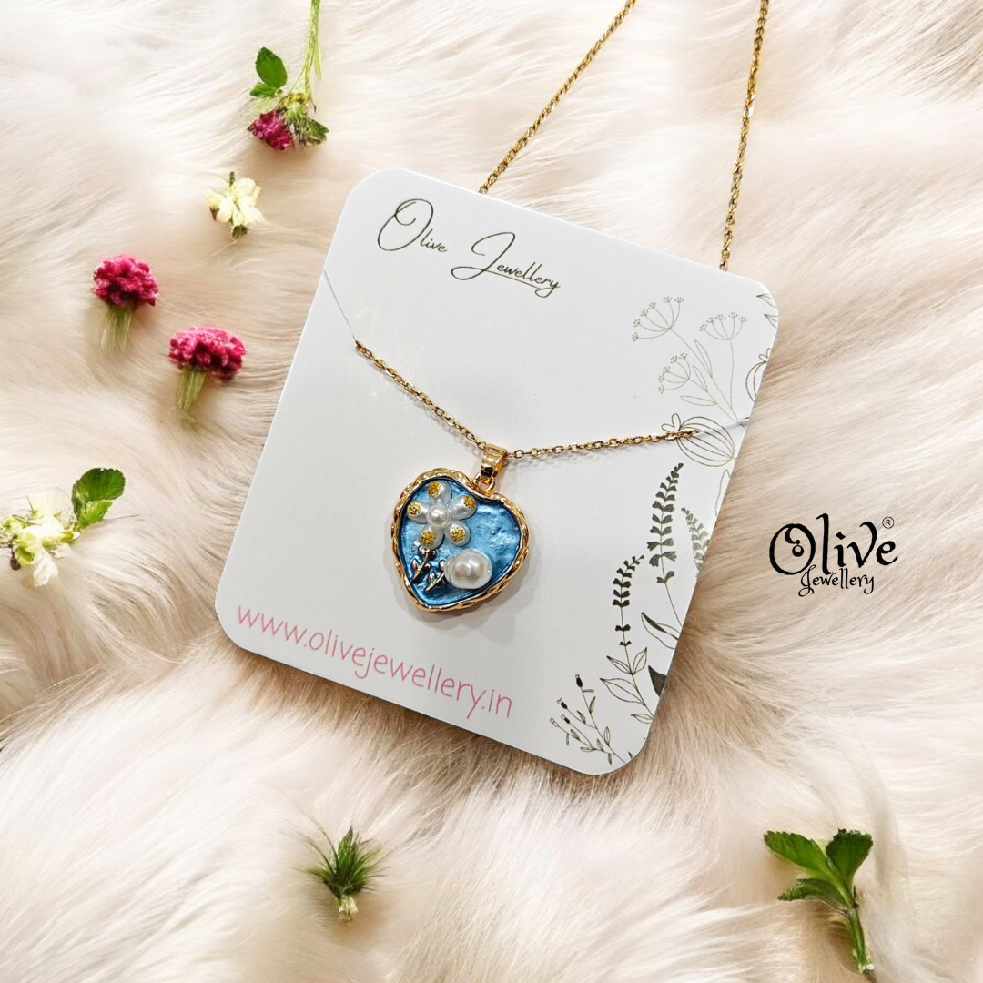 Enamel Pendants - Heart Shape