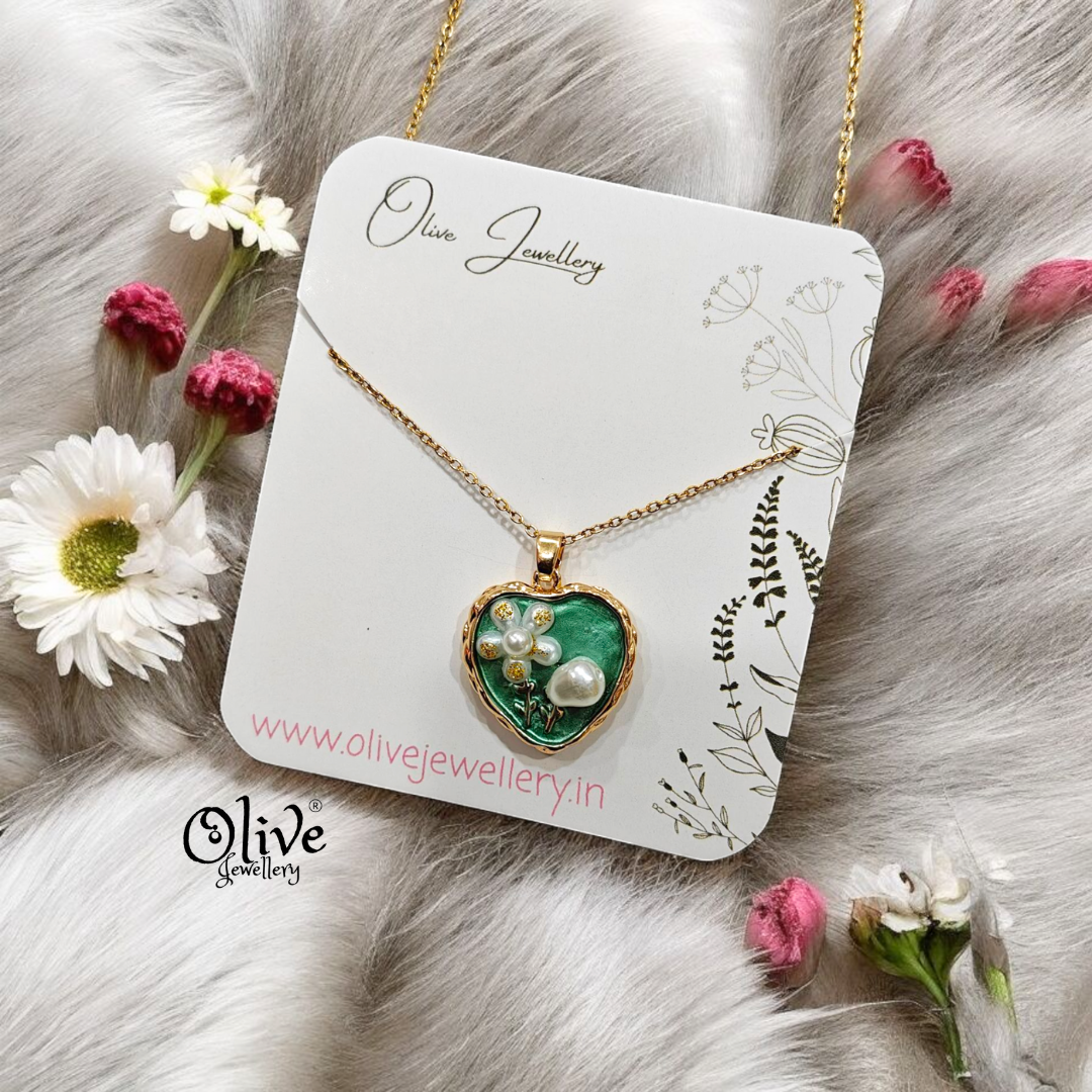 Enamel Pendants - Heart Shape