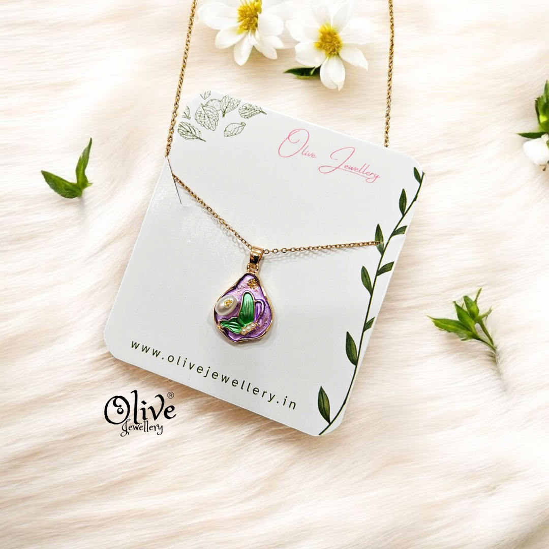 Enamel Pendants - Butterfly Silhouette