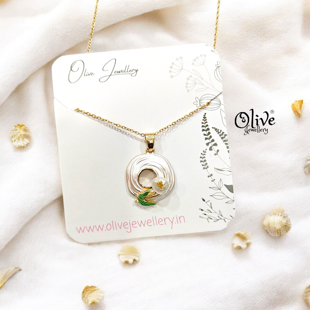 Enamel Pendants - Round Shell