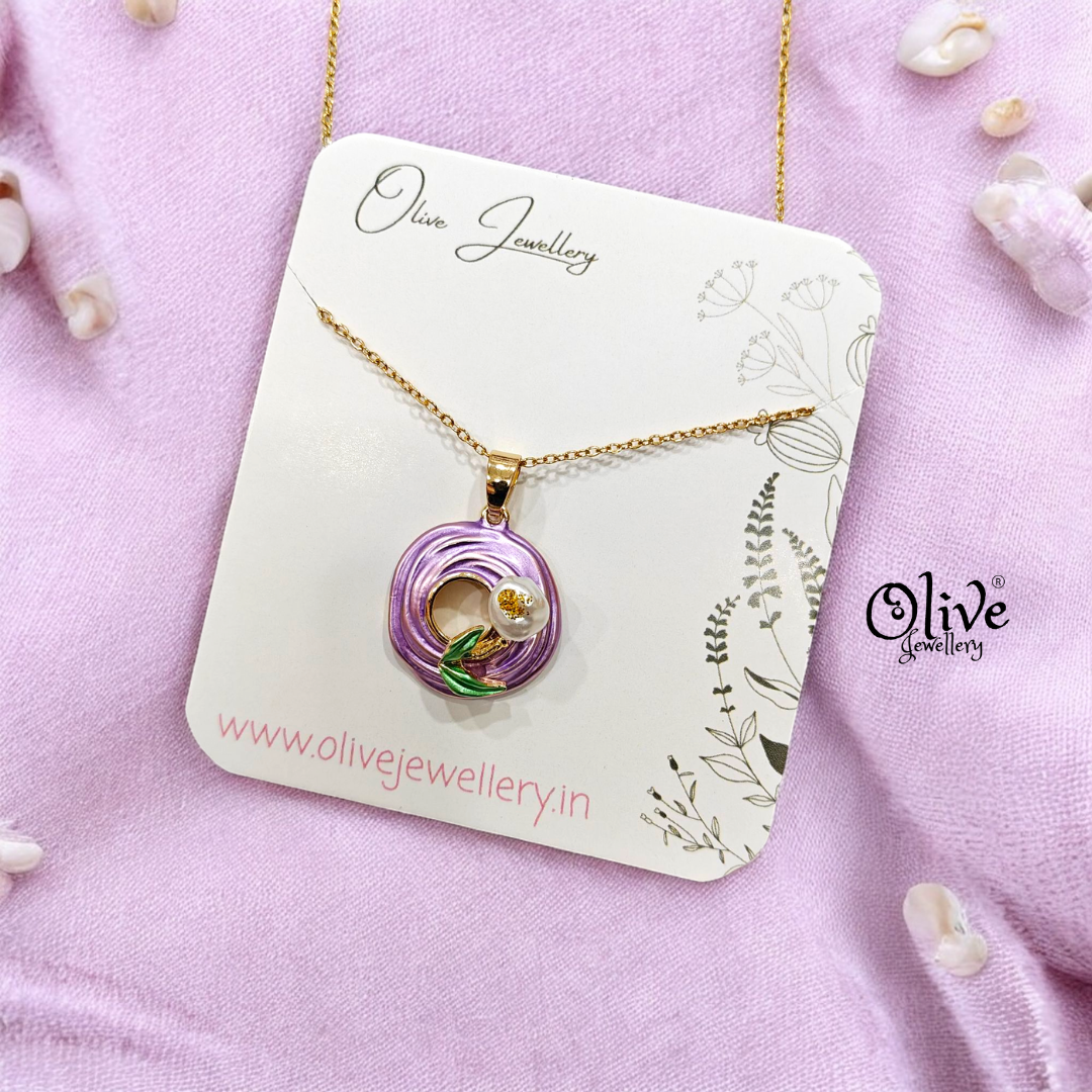 Enamel Pendants - Round Shell