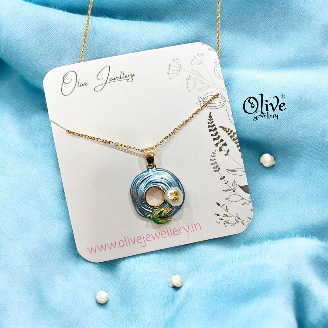 Enamel Pendants - Round Shell