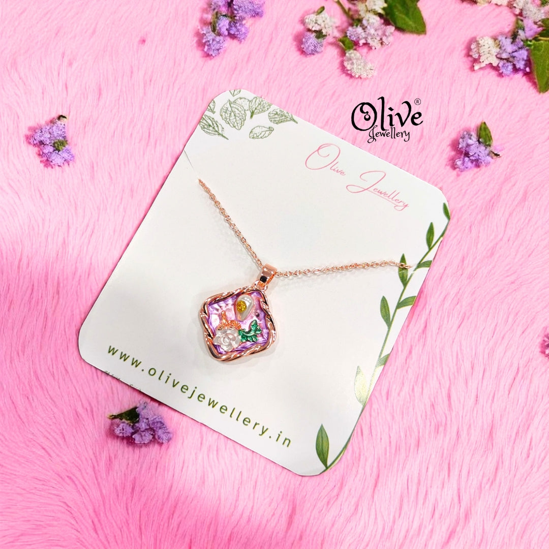 Enamel Pendants - 59 (Rose Gold)
