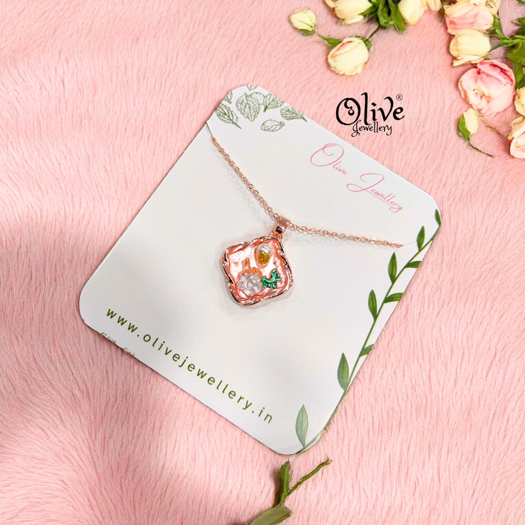 Enamel Pendants - 59 (Rose Gold)
