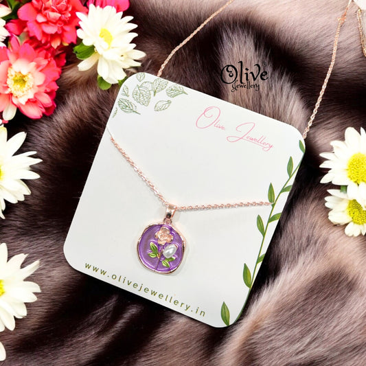 Enamel Pendants -81 (Rose Gold Shade)