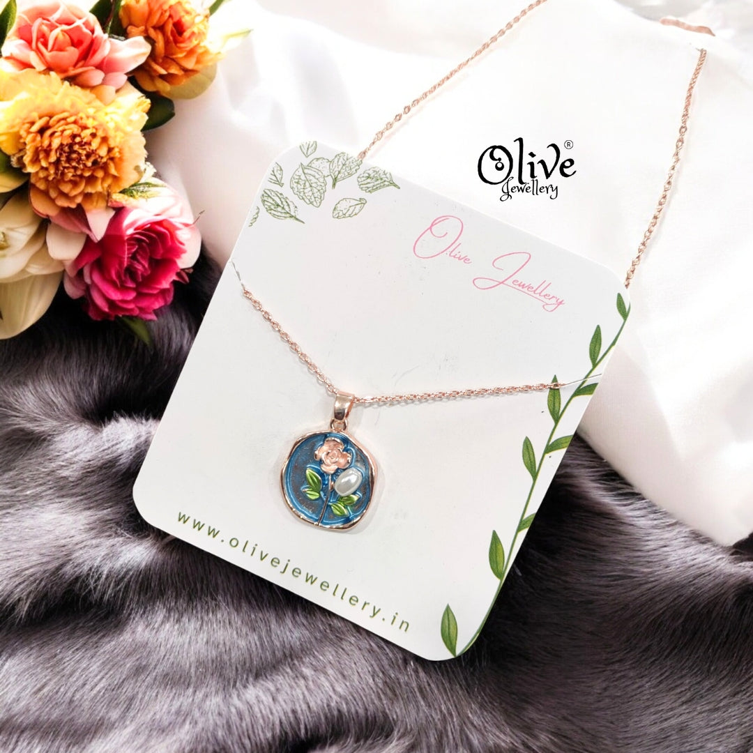 Enamel Pendants -81 (Rose Gold Shade)