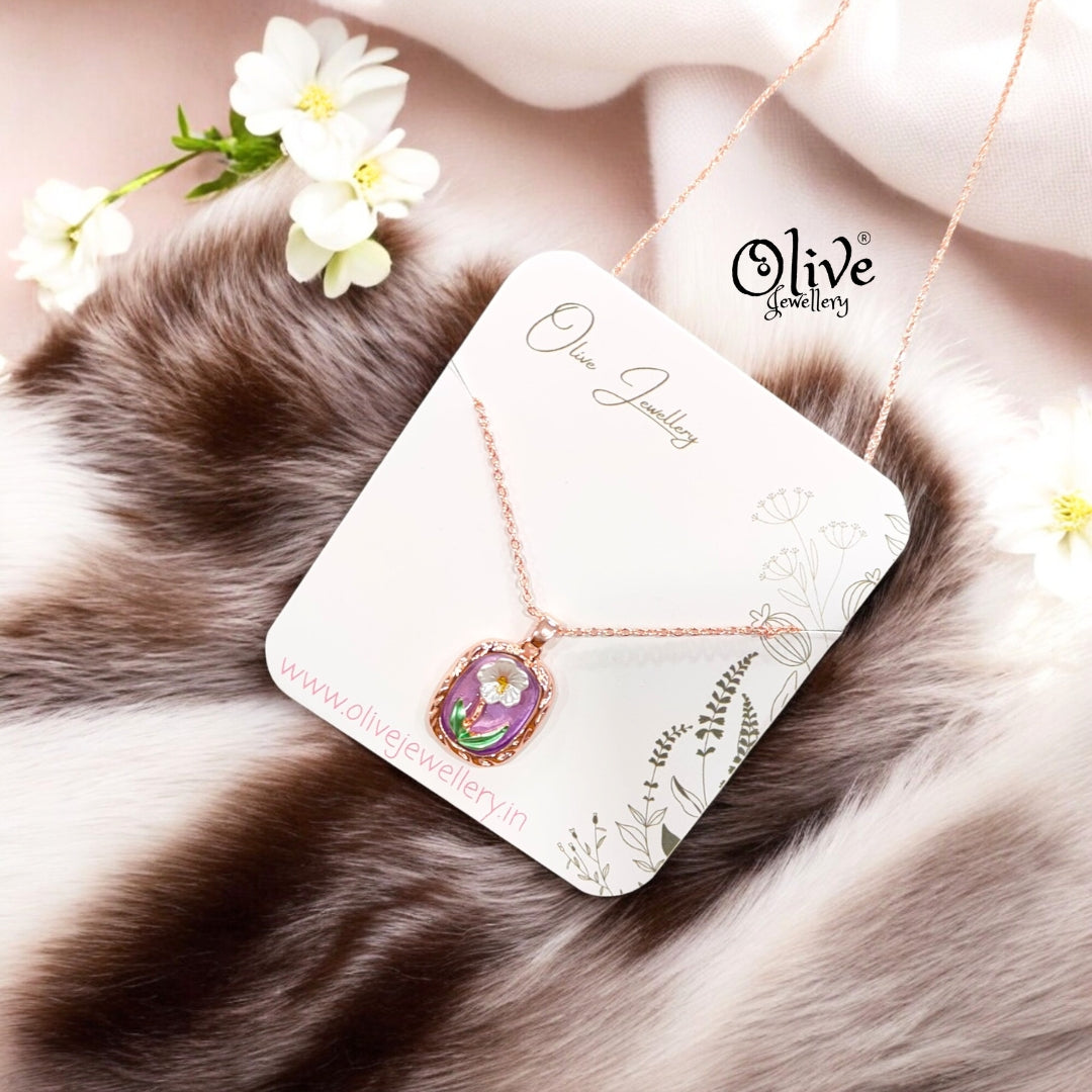 Enamel Pendants -86 (Rose Gold Shade)