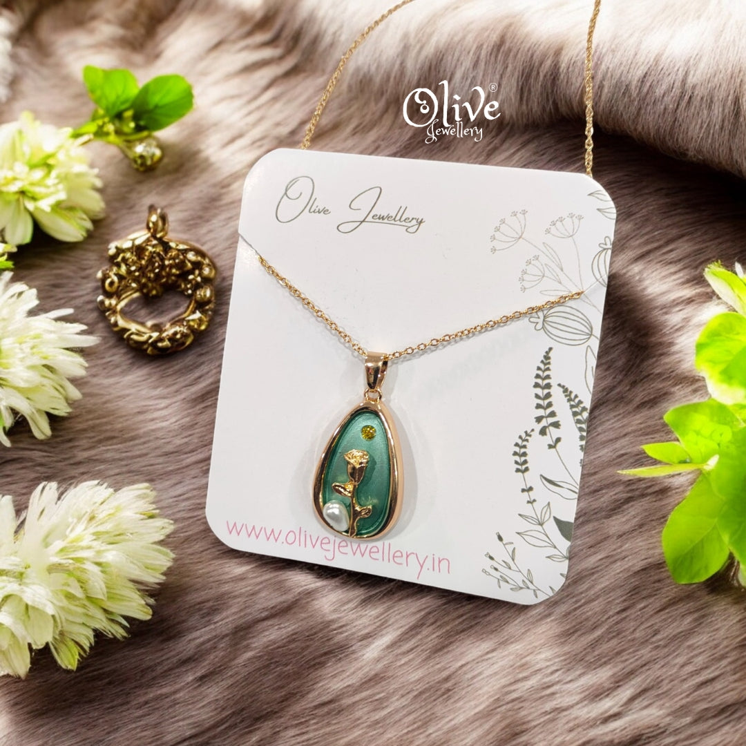 Enamel Pendants -91 (Gold Shade)