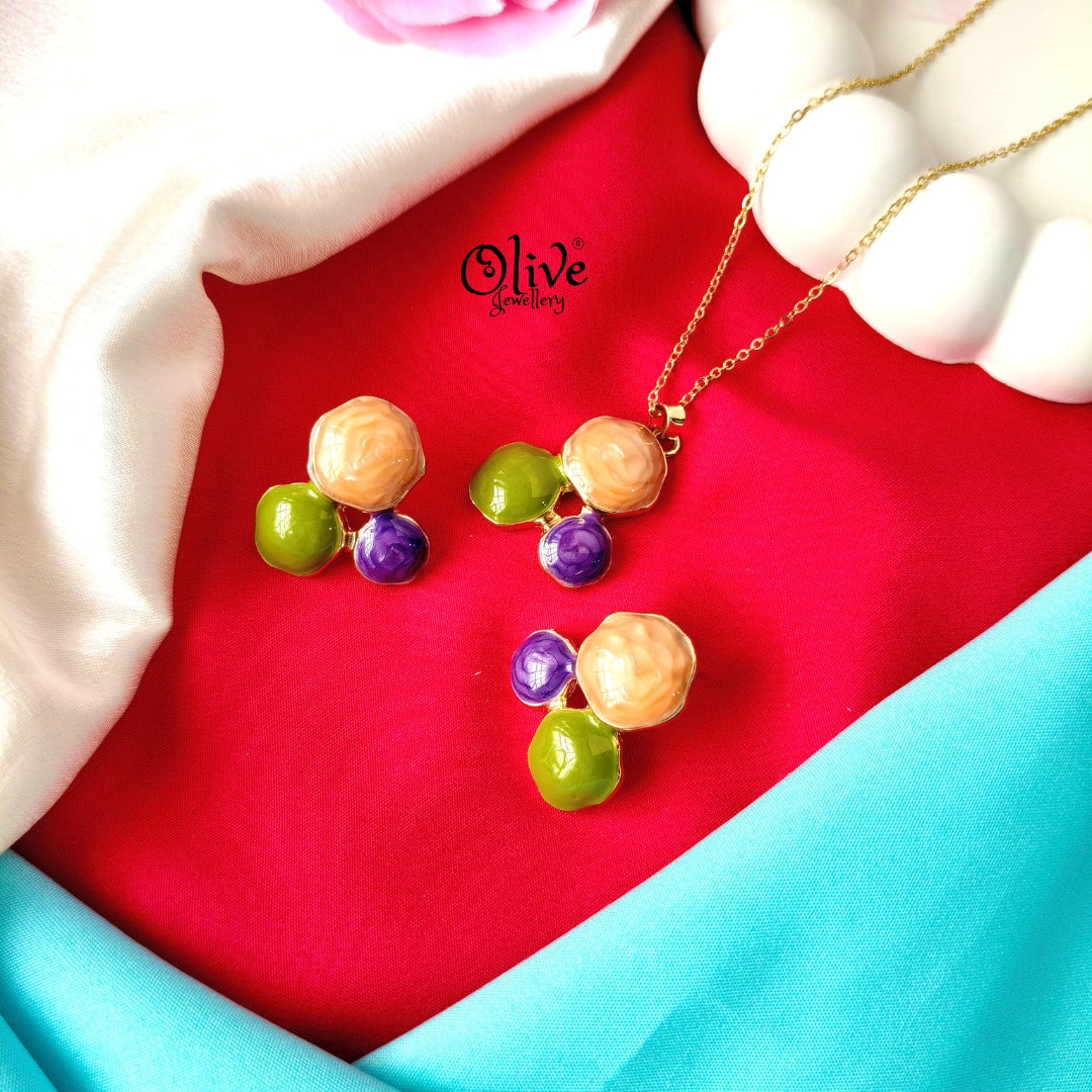 Enamel Pendant Set - 302