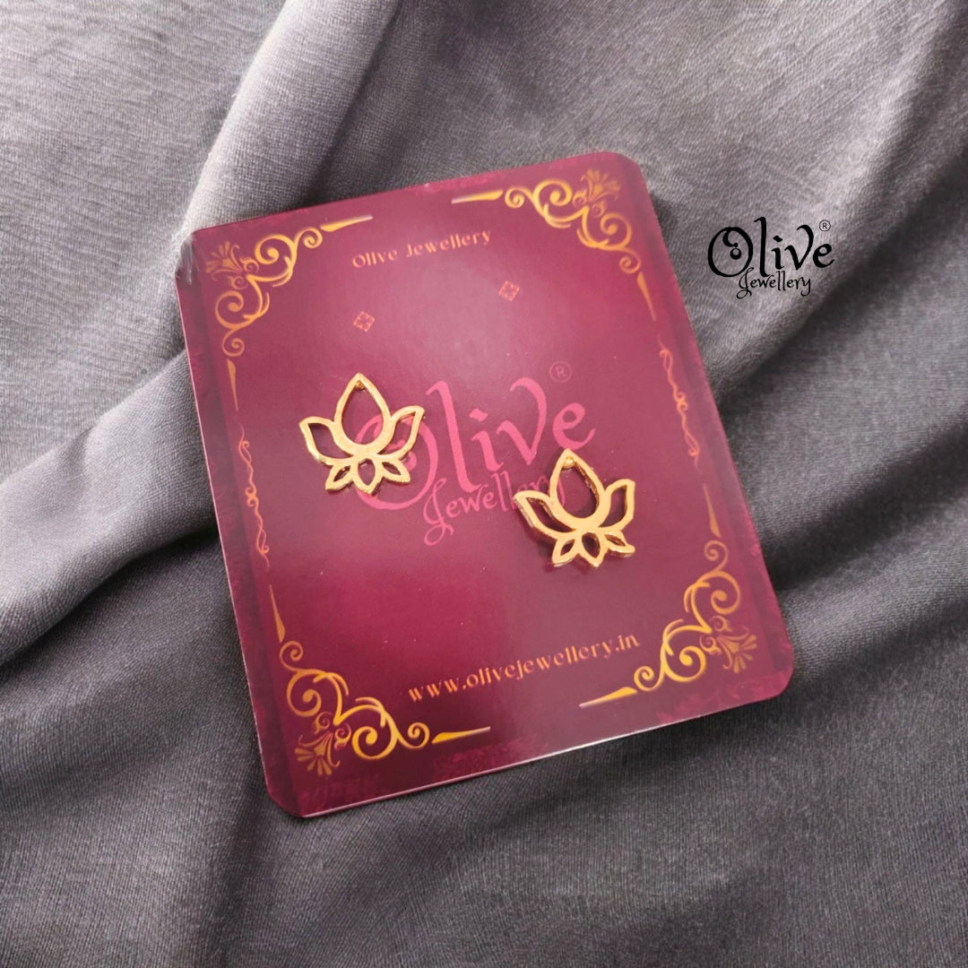 Golden Brass Earrings - 150