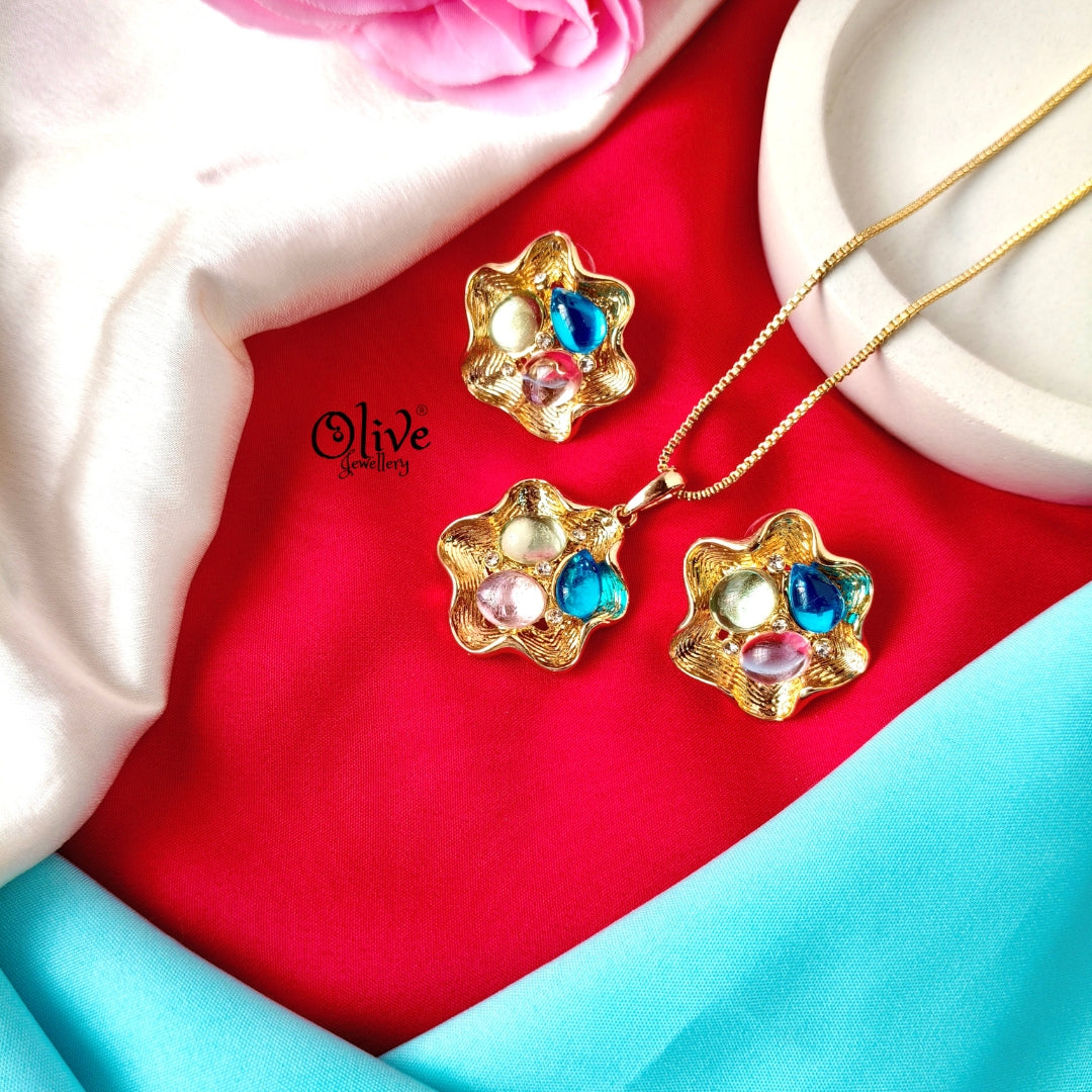 Glass Collection Pendant Set -007