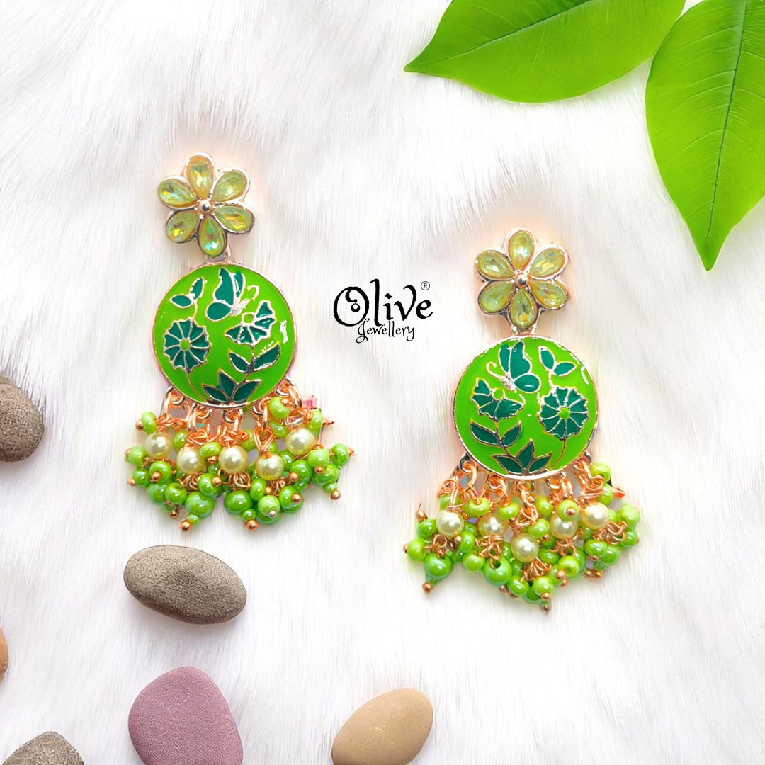 Meenakari Earrings - 17