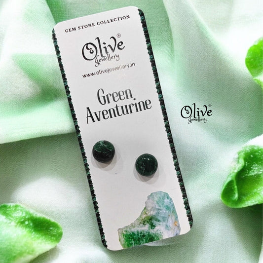 Gem Stone Studs - Full Finished -Round Shape