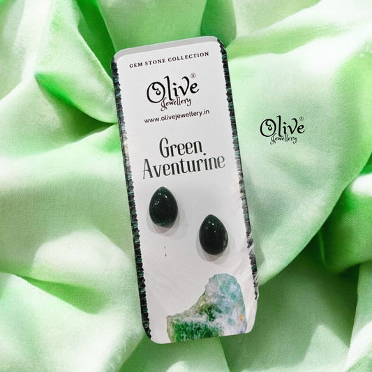 Gem Stone Studs - Full Finished - Drop Shape