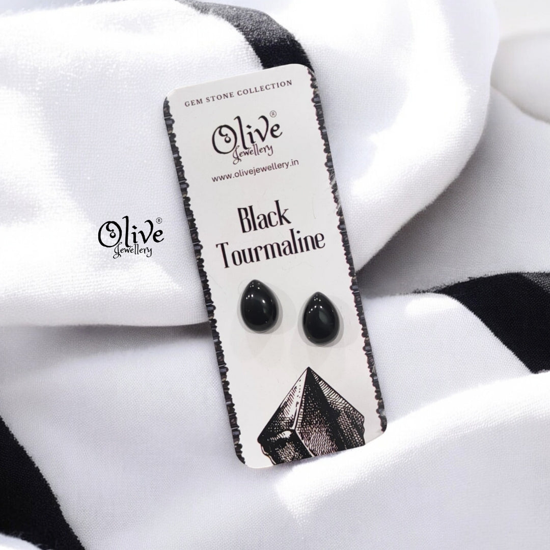 Gem Stone Studs - Full Finished - Drop Shape