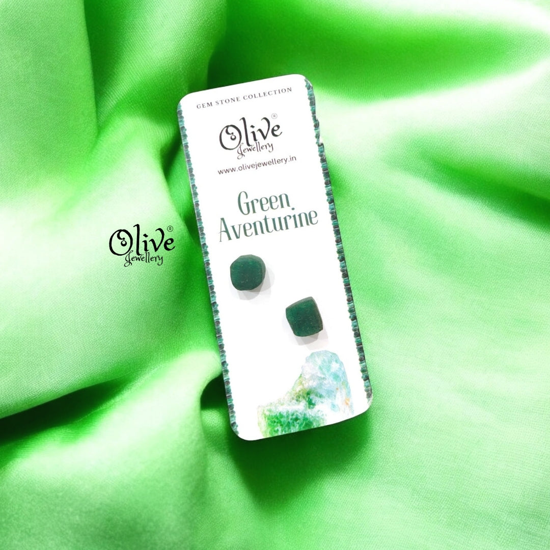 Gem Stone Studs - Raw Fitting - Rough  Shape