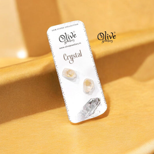 Gem Stone Studs - Raw Fitting - Rough  Shape