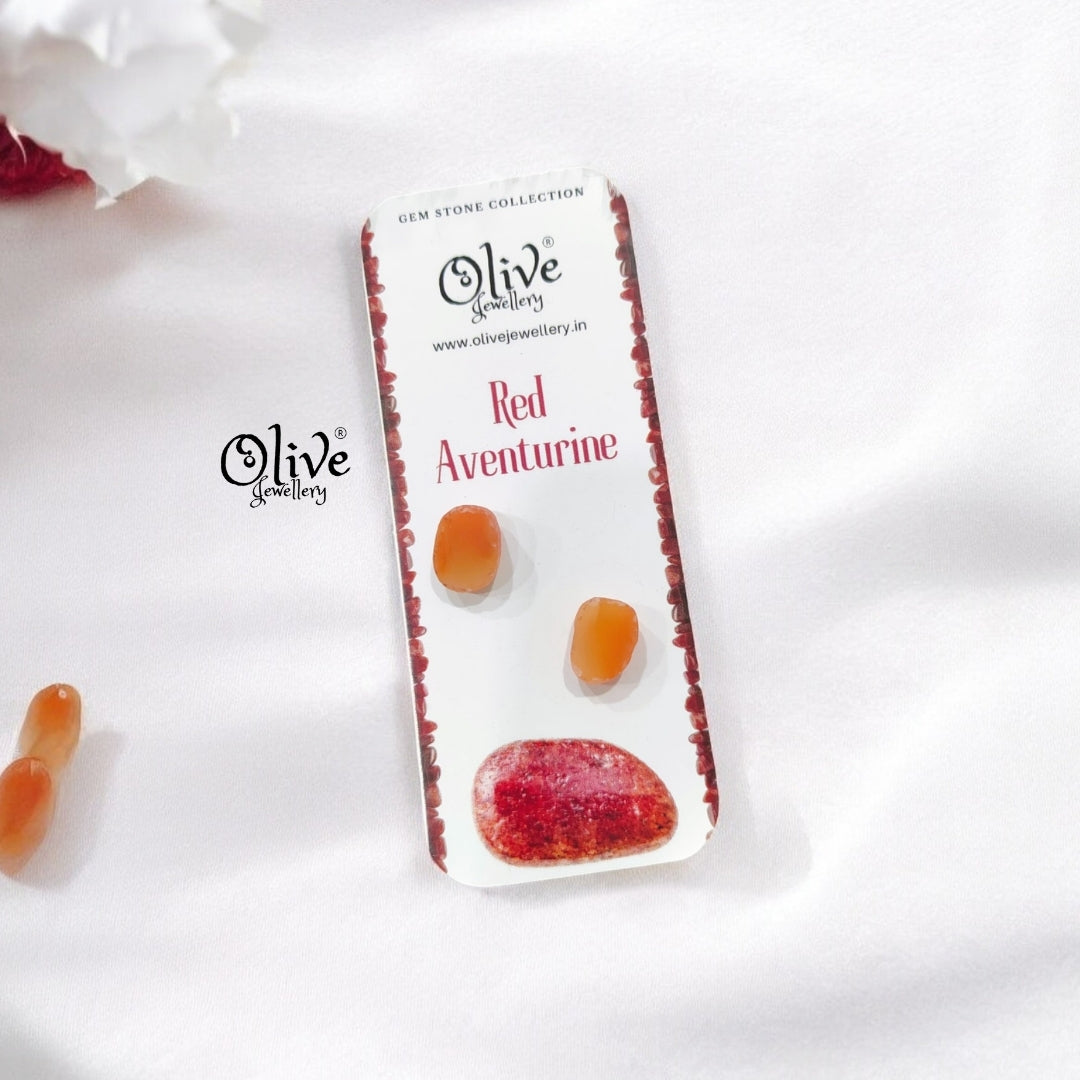 Gem Stone Studs - Raw Fitting - Rough  Shape