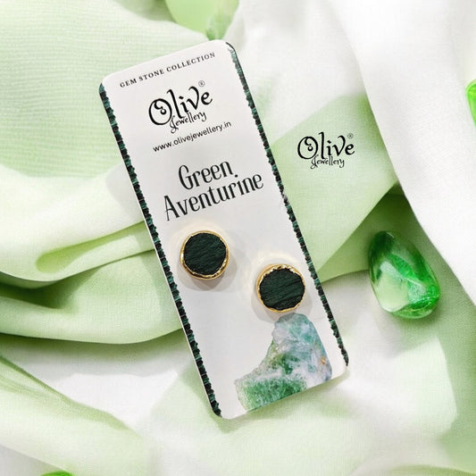 Gem Stone Studs - Collet Fitting - Round - Medium Size