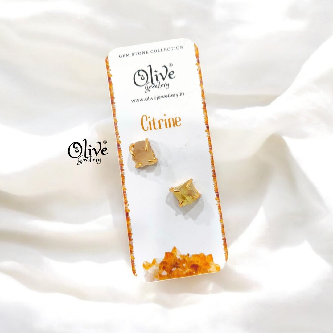 Gem Stone Studs - Claw Fitting - Rough Shape