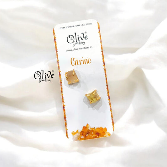 Gem Stone Studs - Claw Fitting - Rough Shape