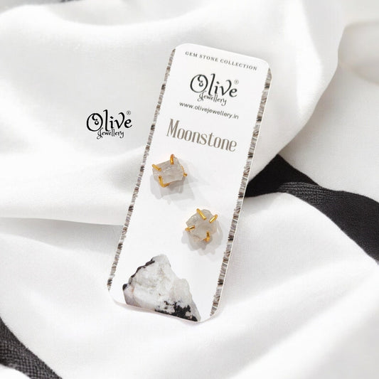 Gem Stone Studs - Claw Fitting - Rough Shape