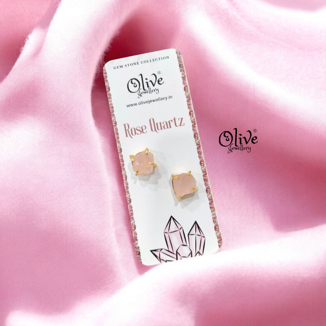 Gem Stone Studs - Claw Fitting - Rough Shape