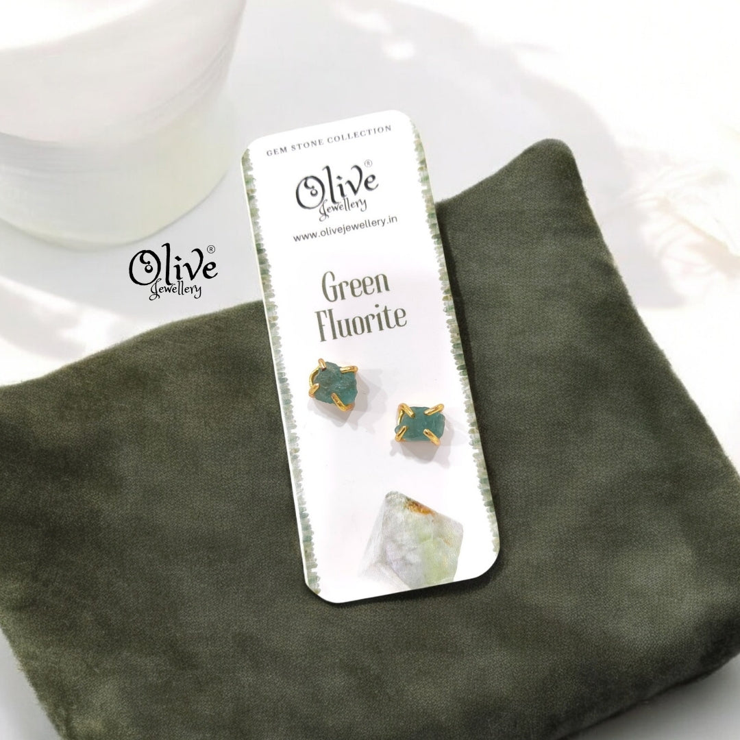 Gem Stone Studs - Claw Fitting - Rough Shape