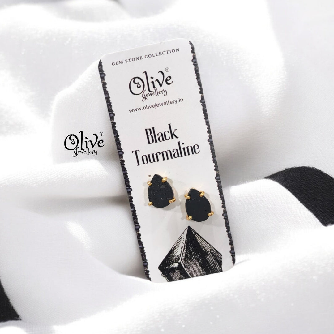 Gem Stone Studs - Claw Fitting - Drop Shape