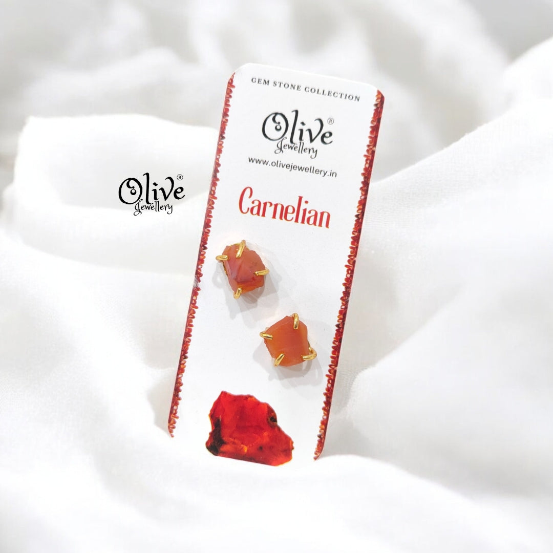 Gem Stone Studs - Claw Fitting - Rough Shape