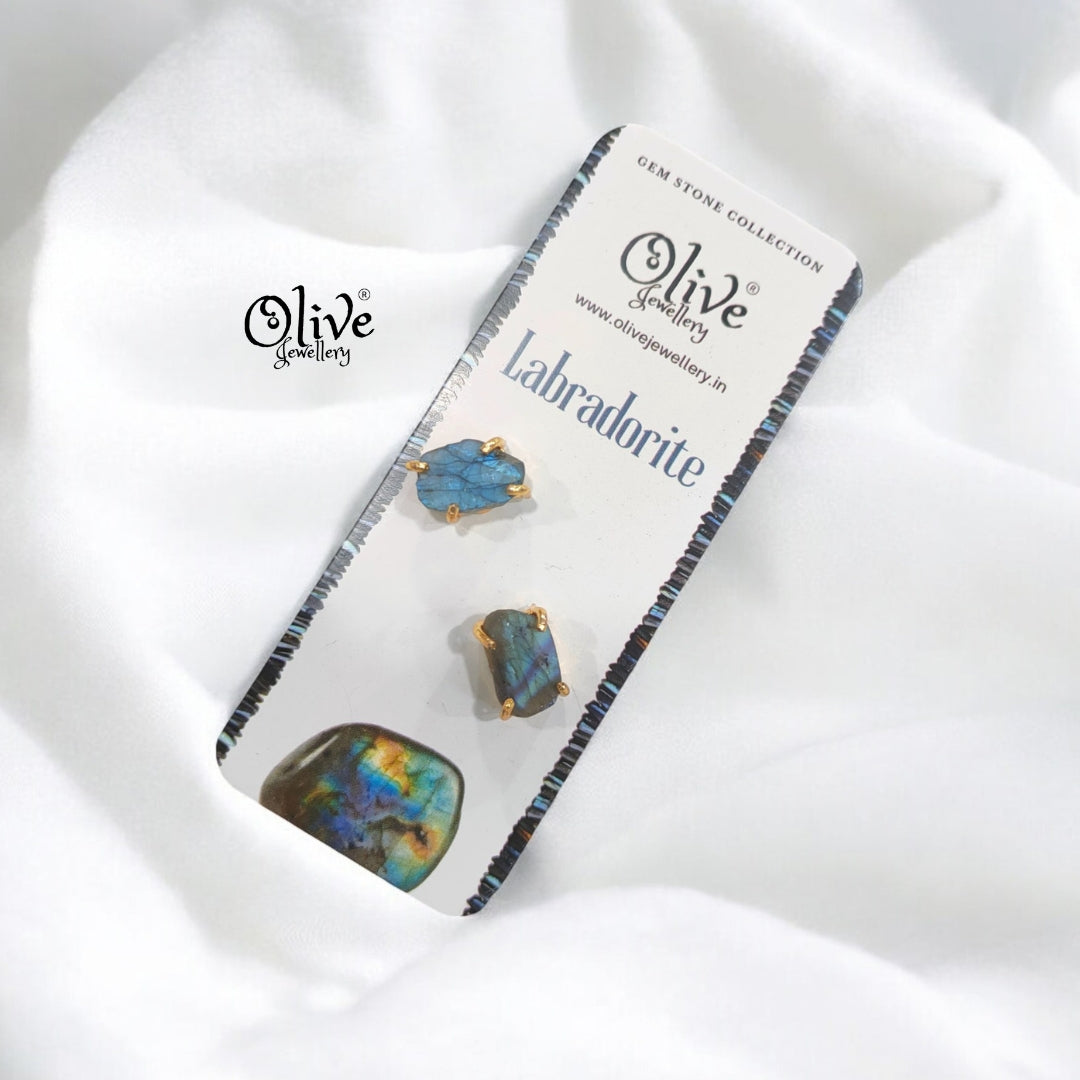 Gem Stone Studs - Claw Fitting - Rough Shape