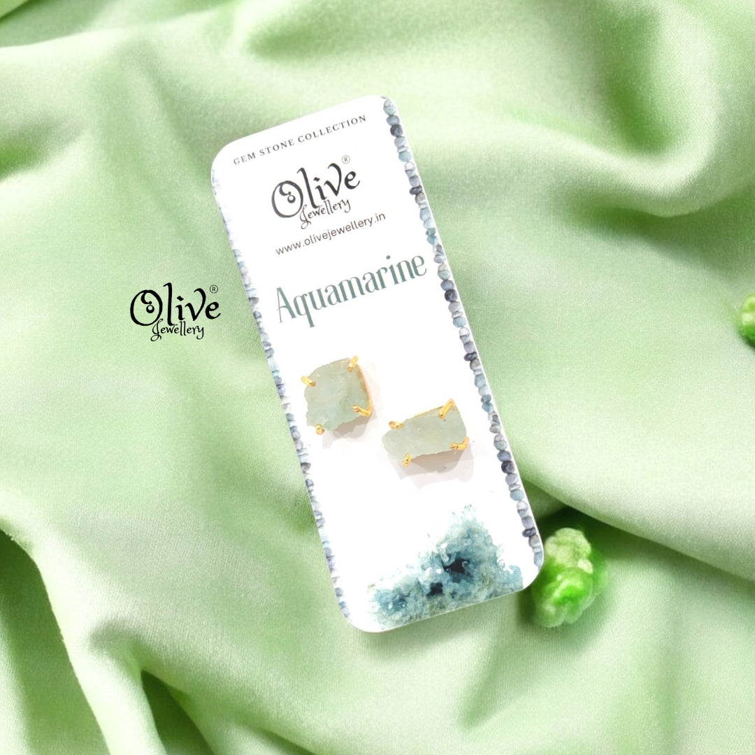 Gem Stone Studs - Claw Fitting - Rough Shape