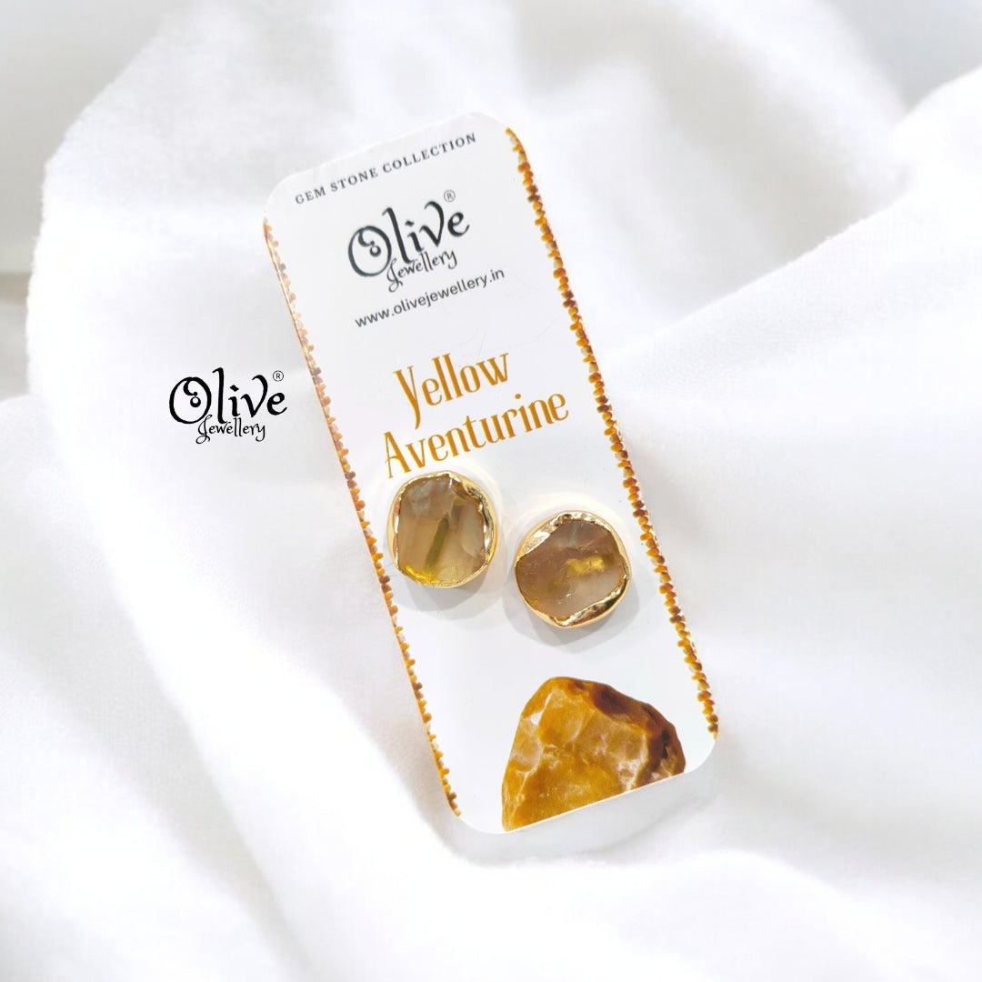 Gem Stone Studs - Collet Fitting - Round - Large Size