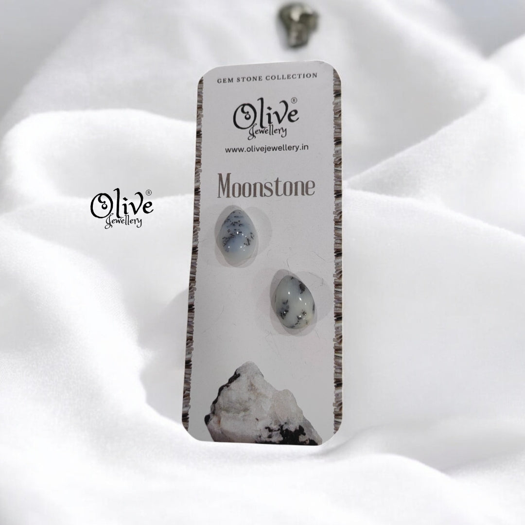 Gem Stone Studs - Full Finished - Drop Shape