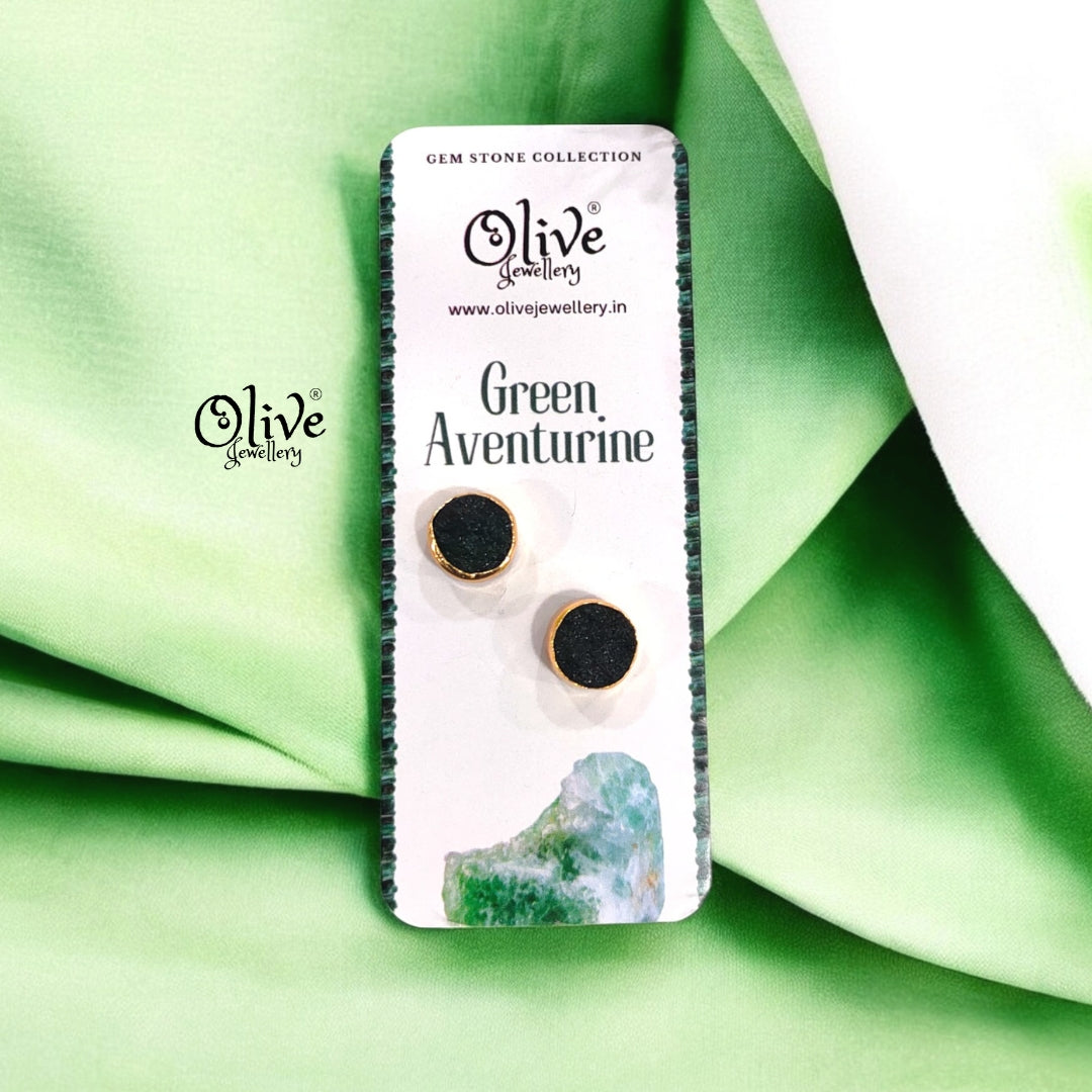 Gem Stone Studs - Collet Fitting - Round - Small Size