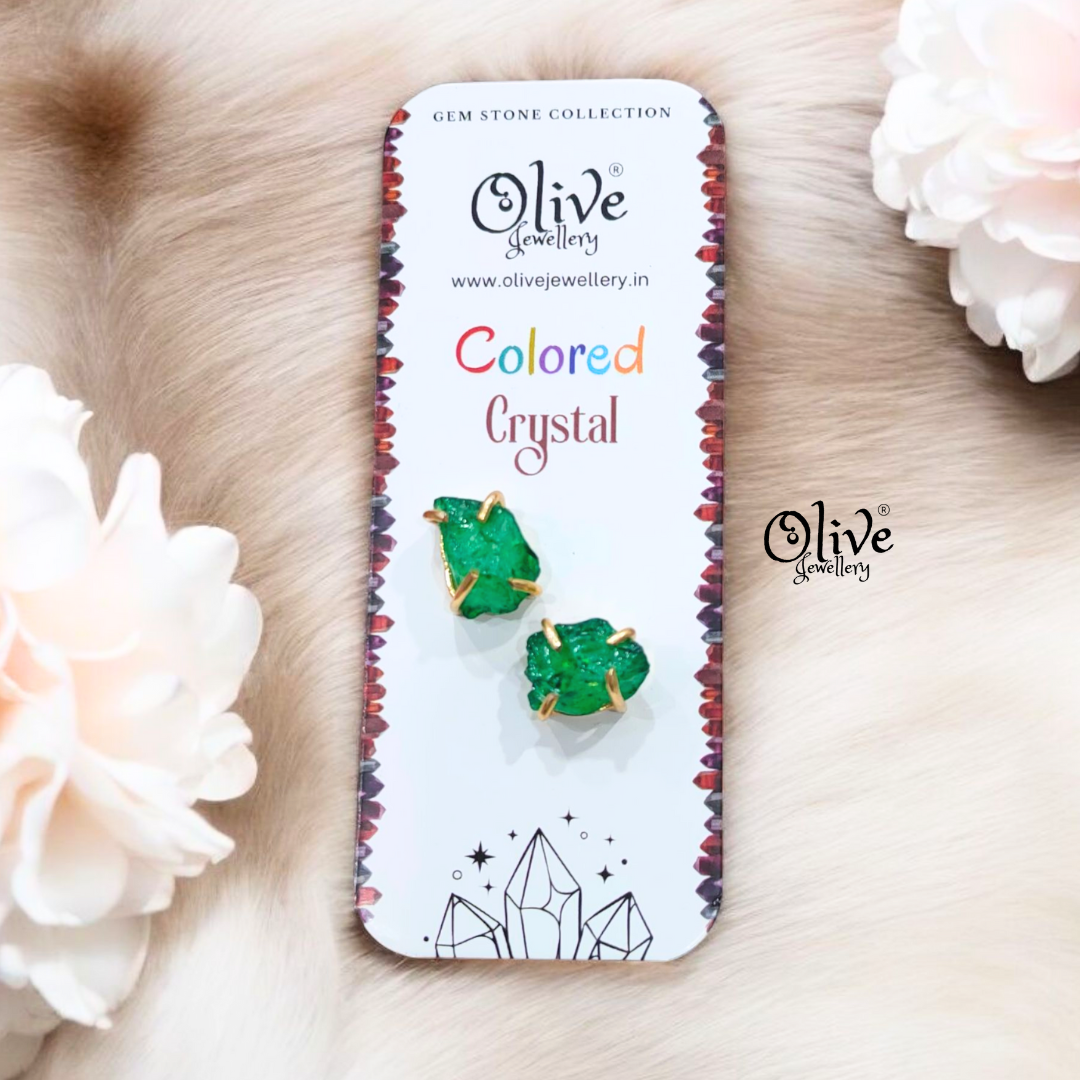 Colored Crystal - Claw Fitting - Rough Shape