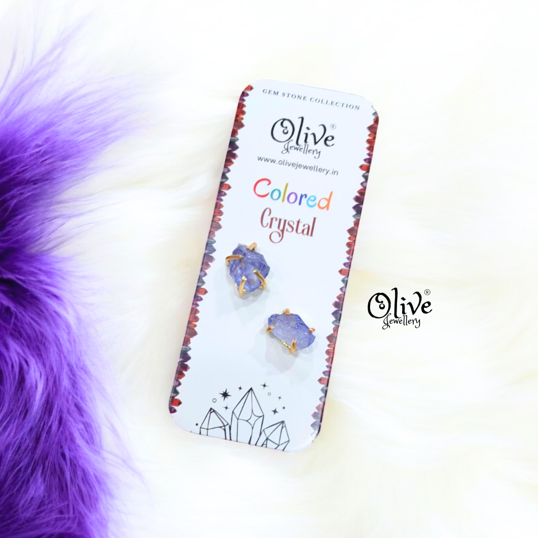 Colored Crystal - Claw Fitting - Rough Shape