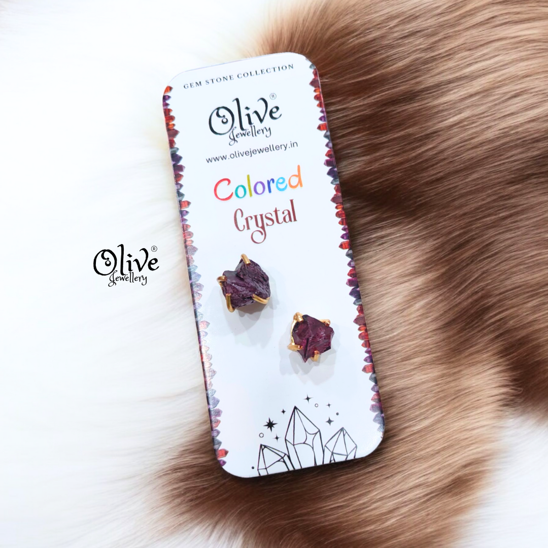 Colored Crystal - Claw Fitting - Rough Shape