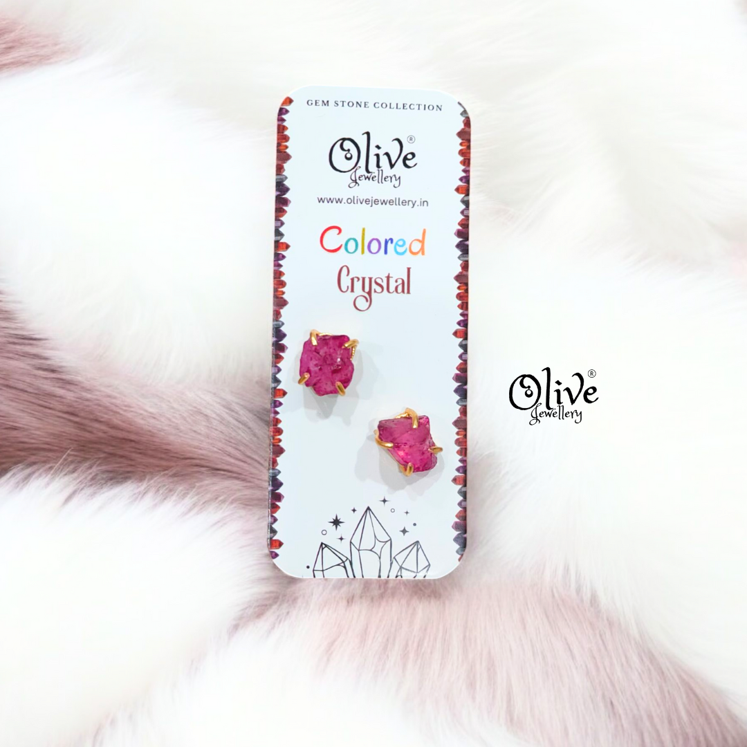 Colored Crystal - Claw Fitting - Rough Shape