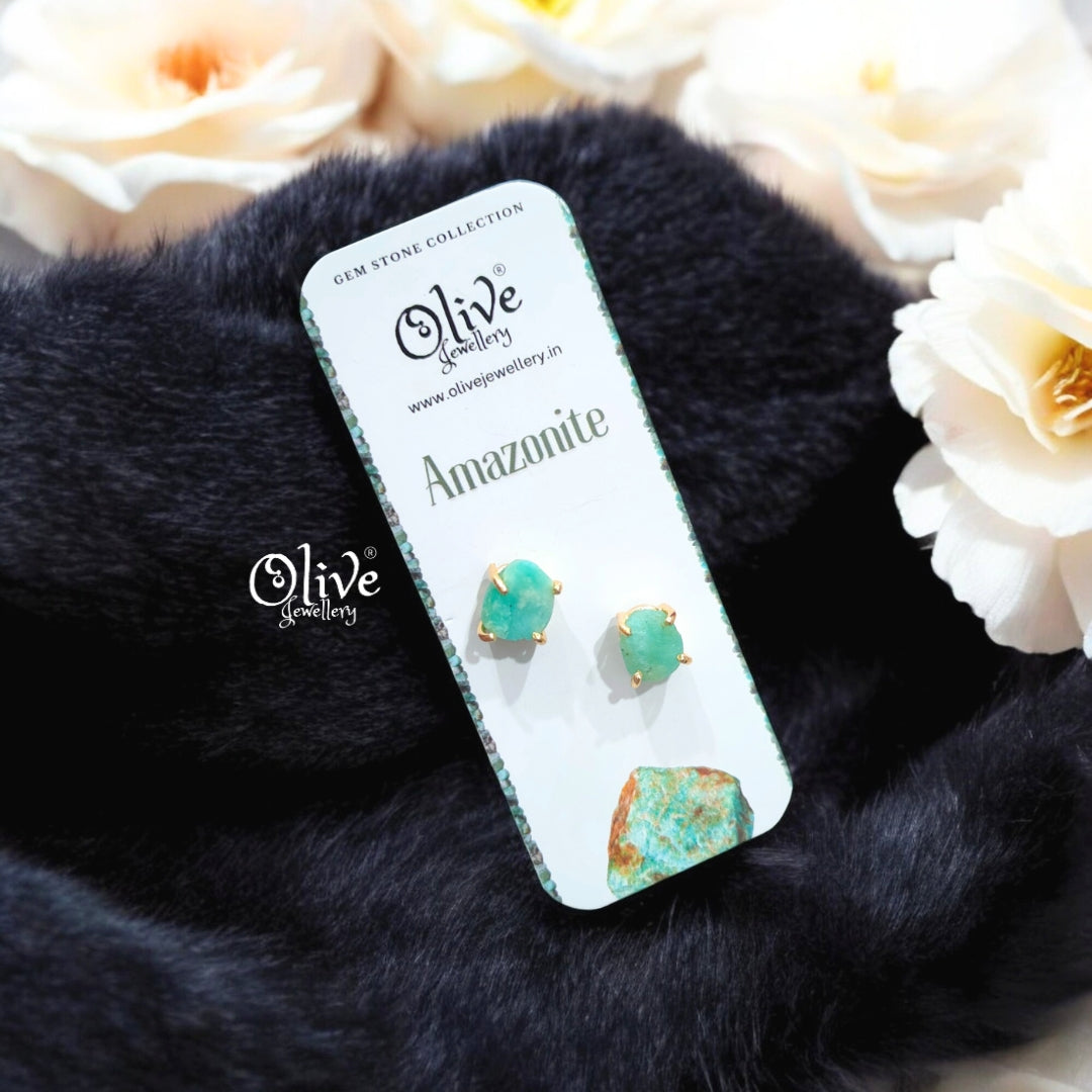 Gem Stone Studs - Claw Fitting - Rough Shape